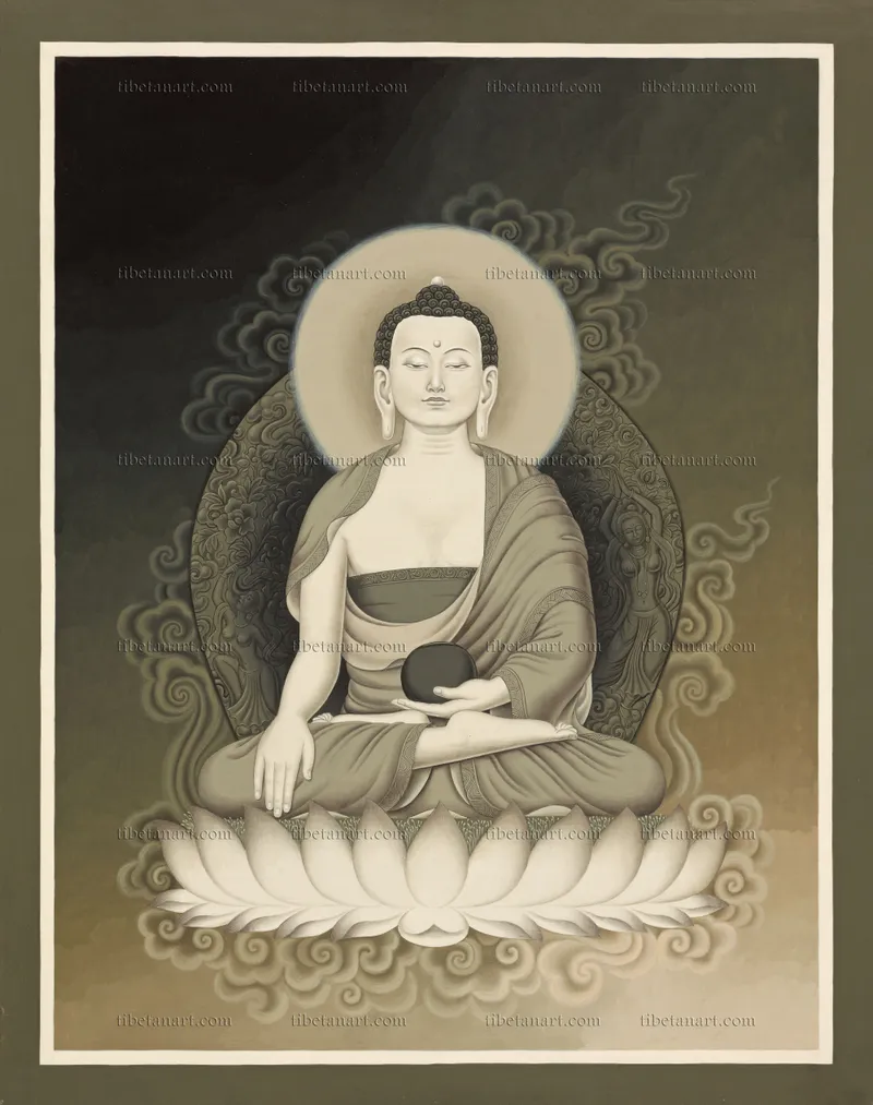B/W Shakyamuni Buddha
