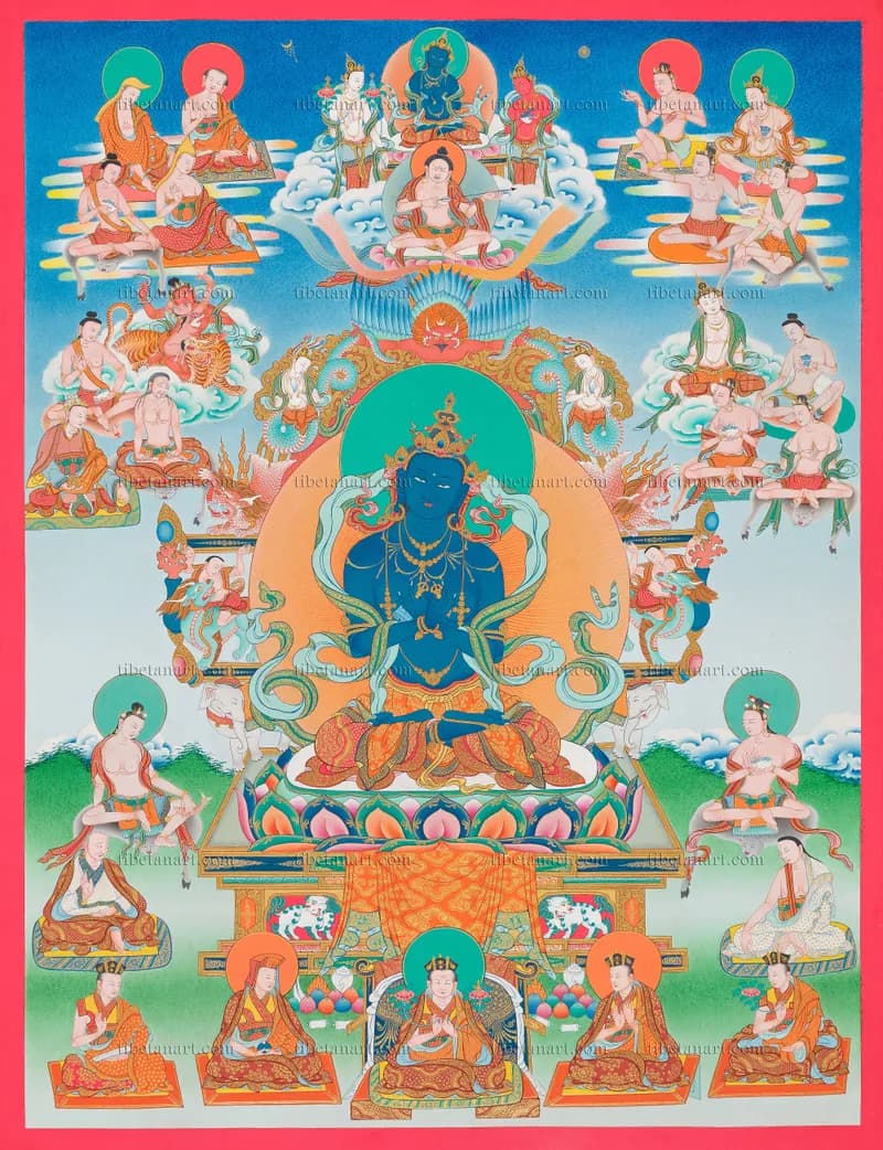 Vajradhara with Kagyu Lineage Gurus